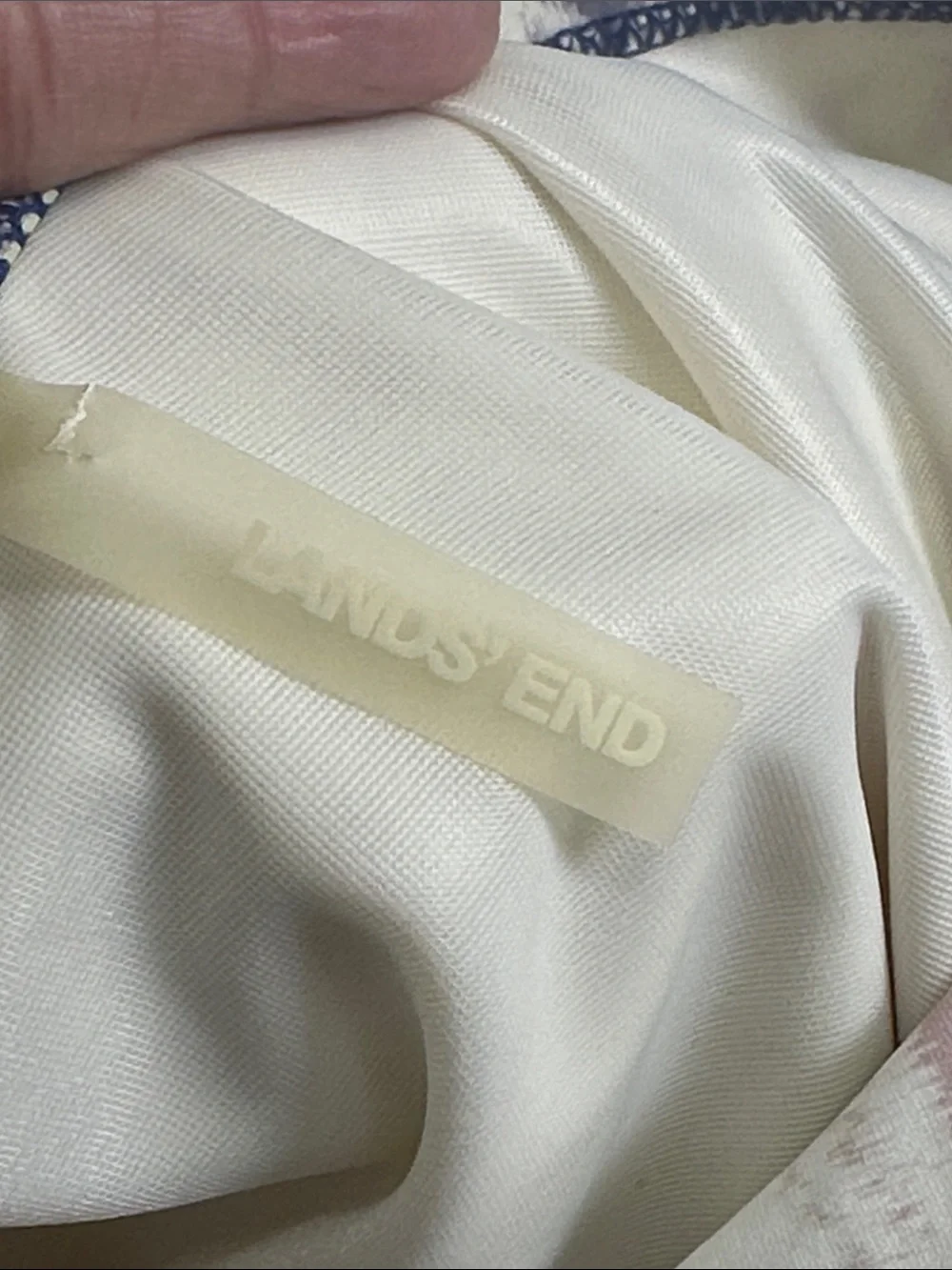Lands End‎ One Piece Swimsuit Padded Cream Womens 16 L Swimwear